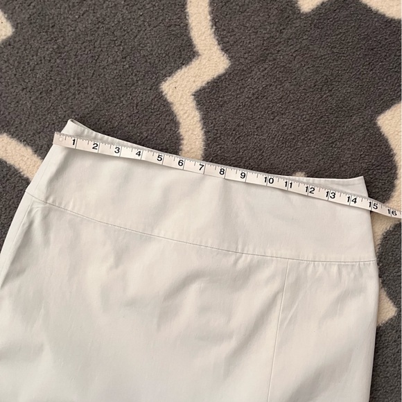 BANANA REPUBLIC ice blue stretch women’s pencil skirt size 4 with front slit - Picture 7 of 9